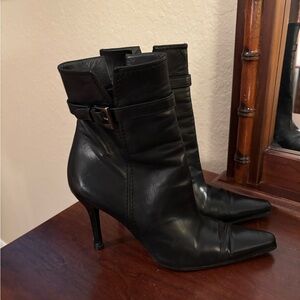 Stuart Weitzman Leather Stiletto Ankle Boots